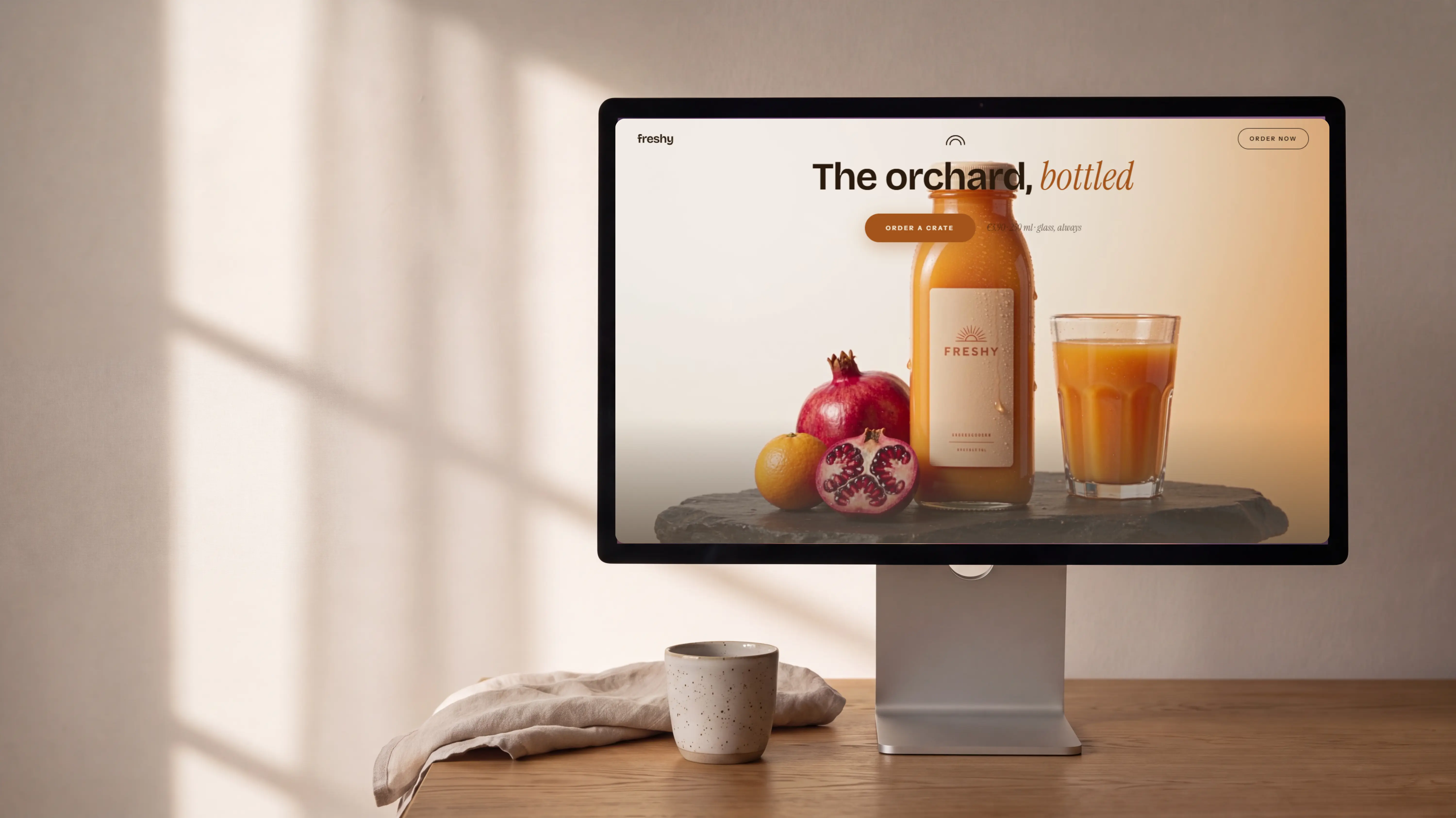 Freshy juice brand website