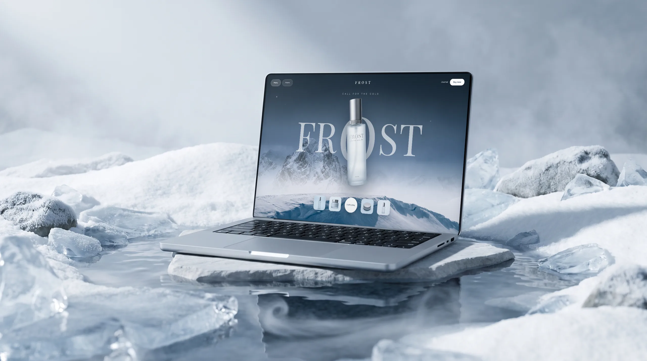 Frost skincare brand website, product page