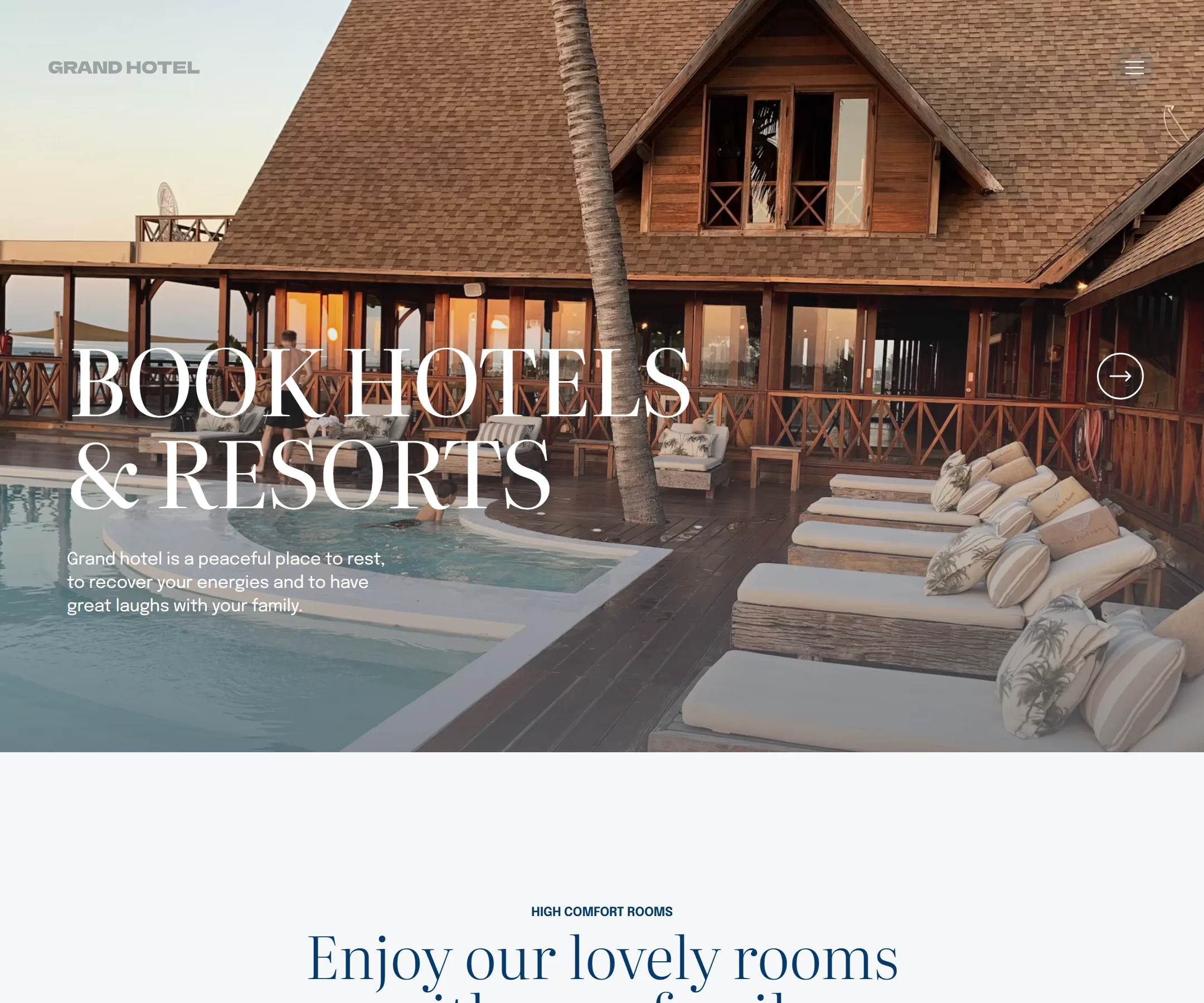 The Grand Hotel home page in full