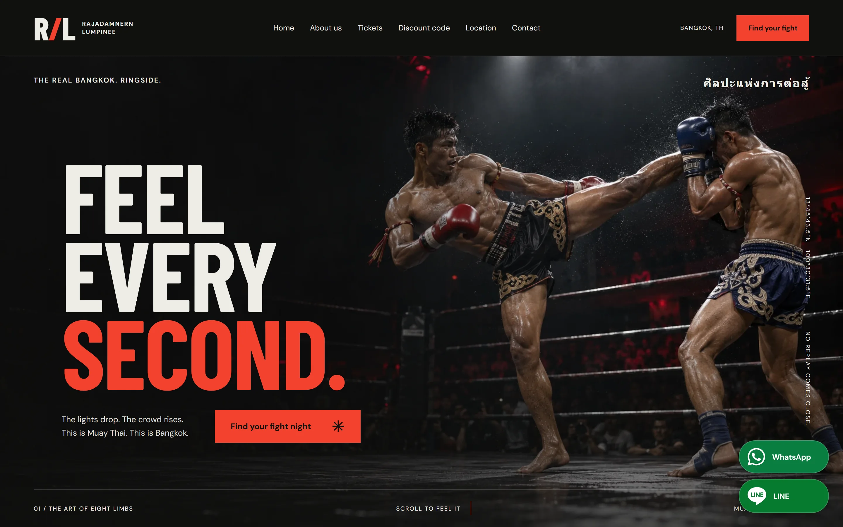 Tickets for Rajadamnern and Lumpinee: a new look, new copy and the SEO, from one page to eight