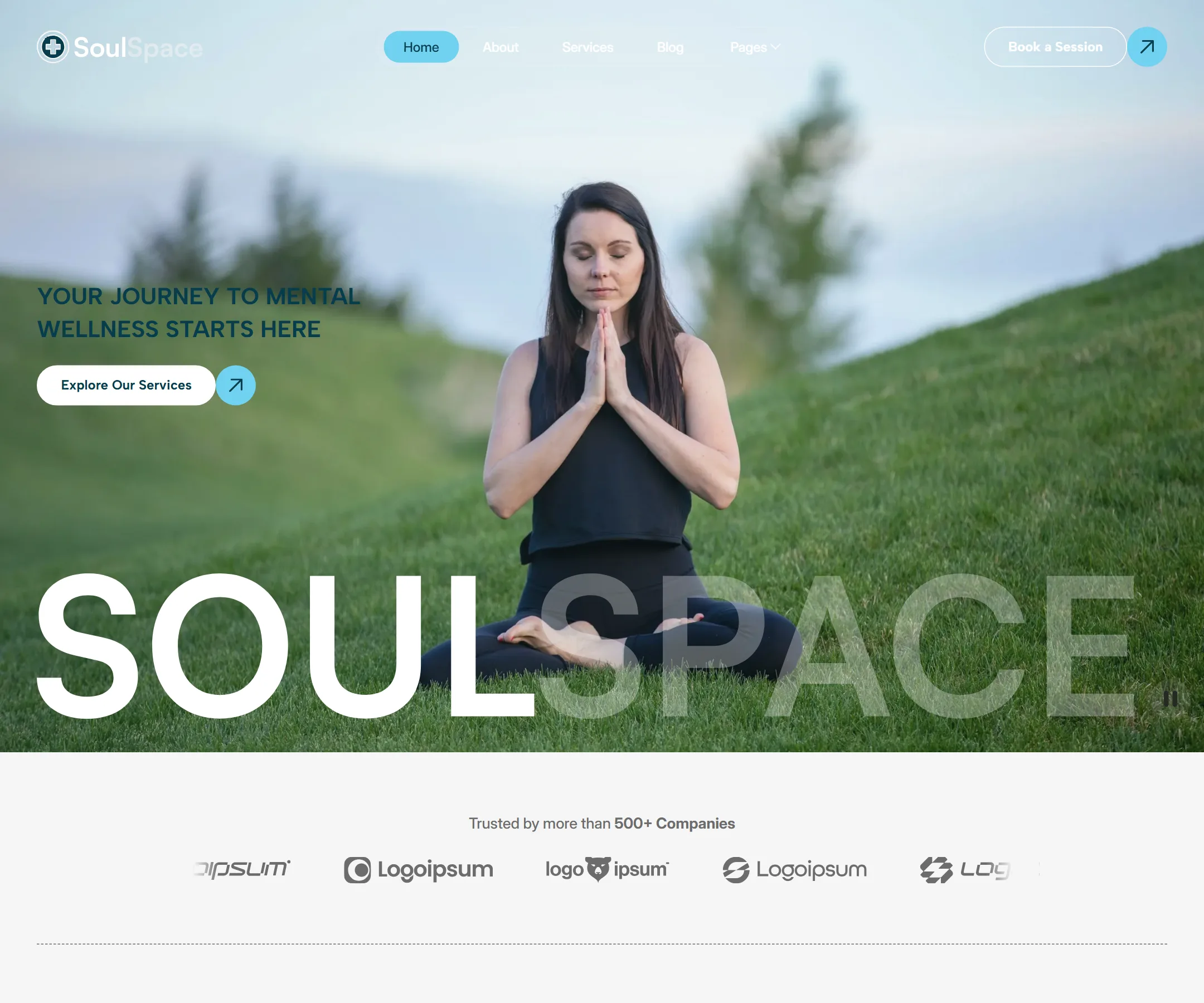 หน้าแรกเว็บไซต์ SoulSpace ทั้งหน้า